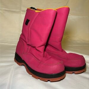 Lands' End Winter Waterproof Insulated Pink Snow Boots Youth Size 2 Girls